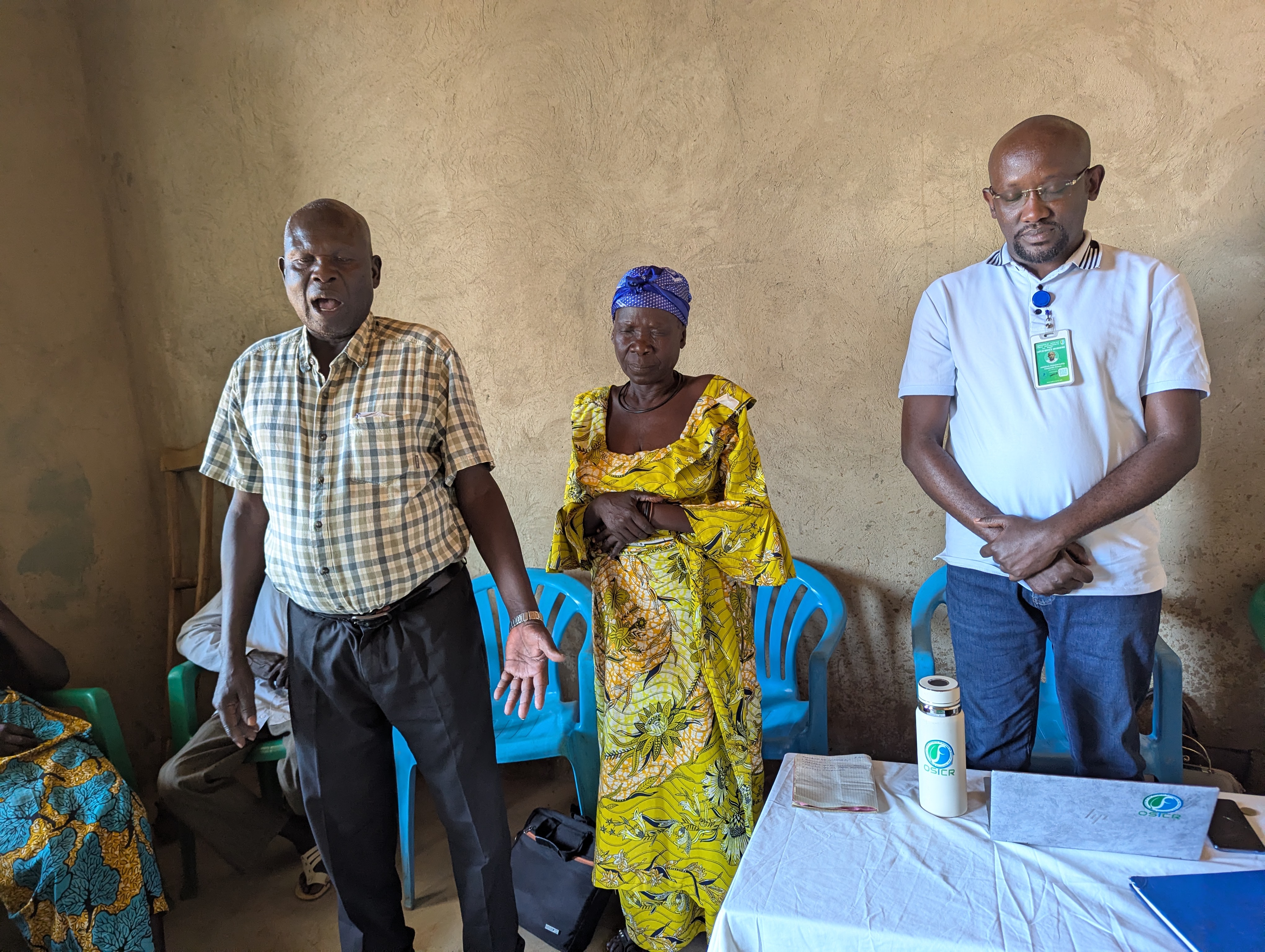 First day of PVH registration; Opening prayer from bishop of CECA20 Church in Ingbokolo 